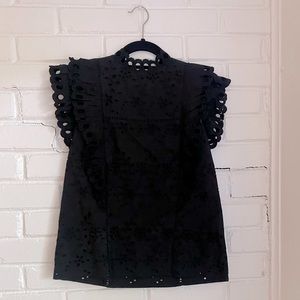 Size small Express eyelet top